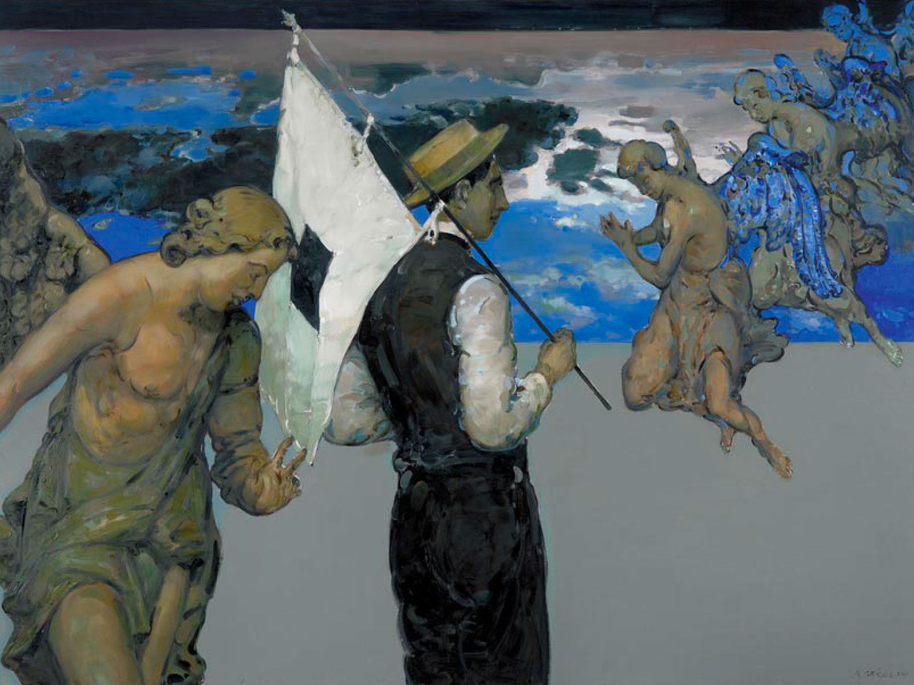 Schwarzes Quadrat auf weissem Grund II